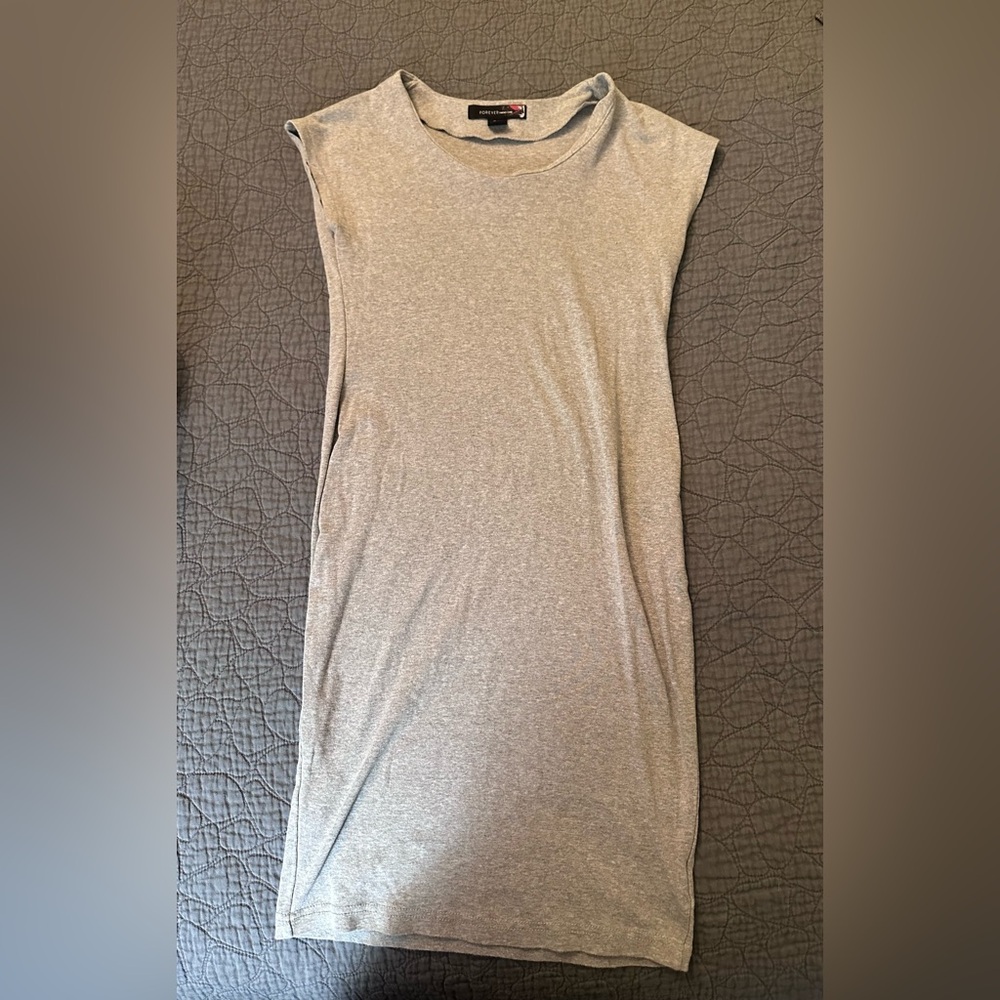 Forever 21 Women’s Small muscle tank style Gray Sleeveless Dress